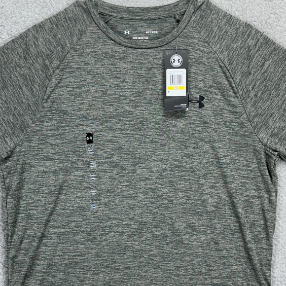 Under Armour The Tech Tee Crewneck Shirt Mens Medium Gray Activewear T-Shirt NEW - Picture 1 of 9